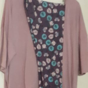 Lularoe 2xl irma blush pink and forest animal legg